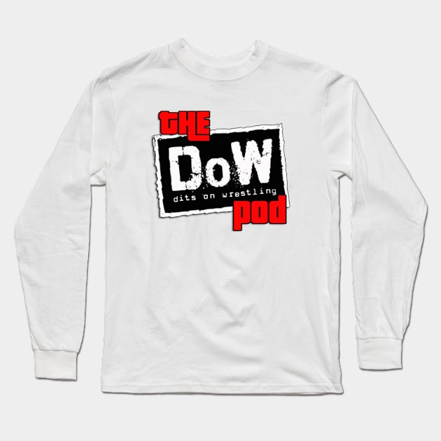 The Dits on Wrestling Podcast RETRO LOGO Long Sleeve T-Shirt by project dits 